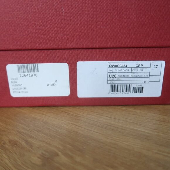 Valentino Rhinestone Slingback Heels Rubin Pointed Toe Shoes 37 / 7 - Picture 10 of 10